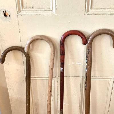 LOT 368: Collection of Four Wooden Canes - German Travel Destinations and More