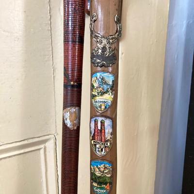 LOT 368: Collection of Four Wooden Canes - German Travel Destinations and More