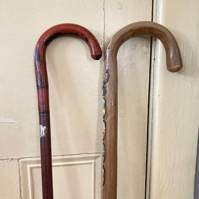 LOT 368: Collection of Four Wooden Canes - German Travel Destinations and More