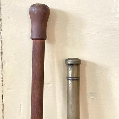 LOT 369: Four Vintage Wooden Walking Sticks