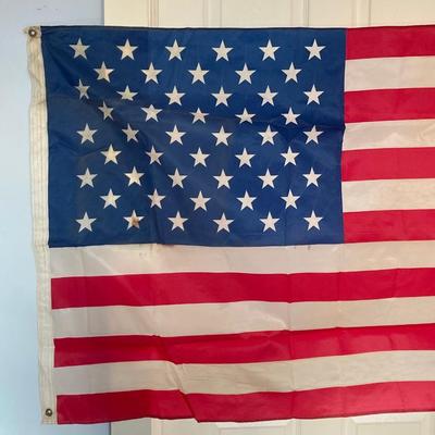 LOT 370: Collection of American Flags - Veteran Honored Folded in Wooden Case, Folded Best Valley Forge Brand and More