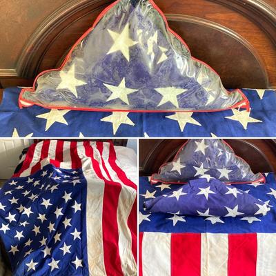 LOT 371: United States of American Flags - Two Folded and One Large Size