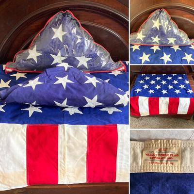 LOT 371: United States of American Flags - Two Folded and One Large Size