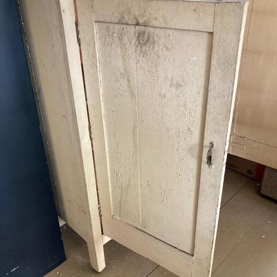 LOT 373: Vintage Primitive Wooden Jelly Cabinet - Ready for Upcycling