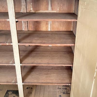 LOT 373: Vintage Primitive Wooden Jelly Cabinet - Ready for Upcycling