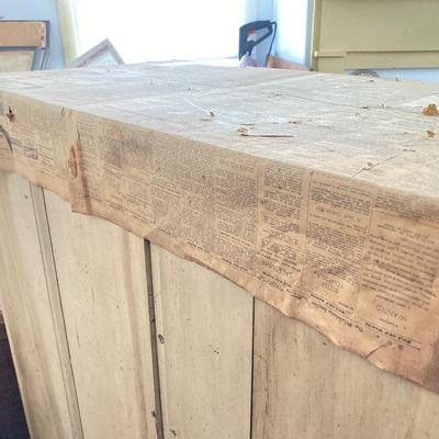 LOT 373: Vintage Primitive Wooden Jelly Cabinet - Ready for Upcycling