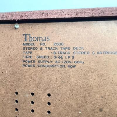 LOT 375: Vintage Thomas Model No. 2000 Stereo 8 Track Tape Deck