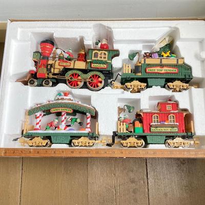 LOT 378: The Holiday Express Animated Train Set No. 380 in Original Box