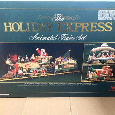 LOT 378: The Holiday Express Animated Train Set No. 380 in Original Box