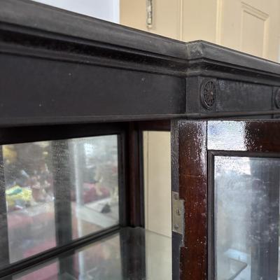 LOT 380: Antique Glass & Mirror China/Curio Cabinet
