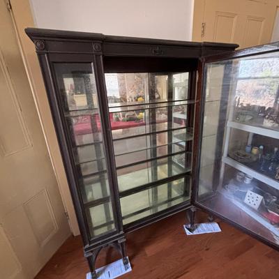 LOT 380: Antique Glass & Mirror China/Curio Cabinet
