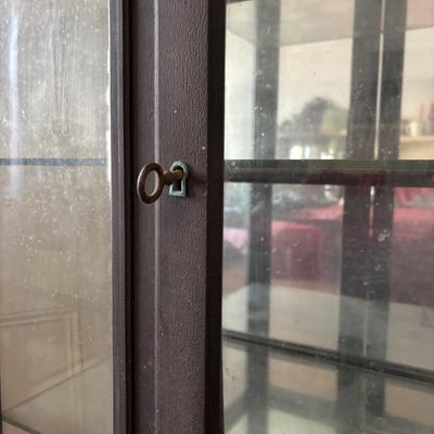 LOT 380: Antique Glass & Mirror China/Curio Cabinet