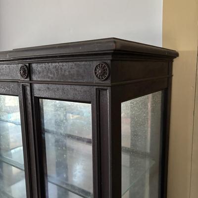 LOT 380: Antique Glass & Mirror China/Curio Cabinet