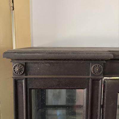 LOT 380: Antique Glass & Mirror China/Curio Cabinet