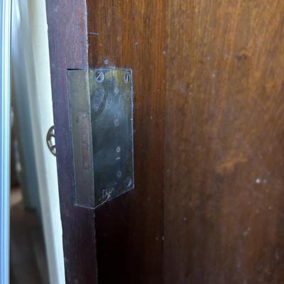 LOT 381: Antique Carved Wood & Marble Sideboard