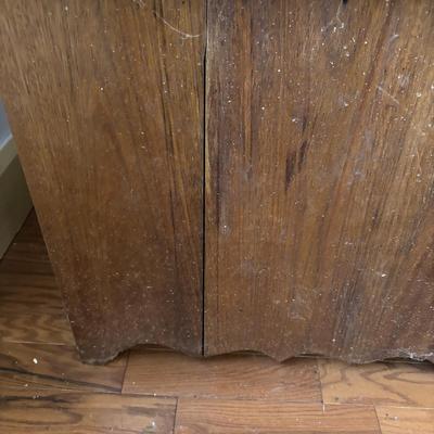 LOT 383: Hand-Crafted Quartz Movement Grandfather Clock w/Wooden Pendulum & Brass Weights