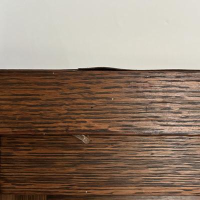 LOT 384: Vintage Wooden Gun Cabinet