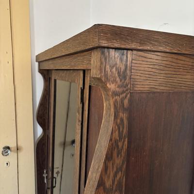 LOT 384: Vintage Wooden Gun Cabinet