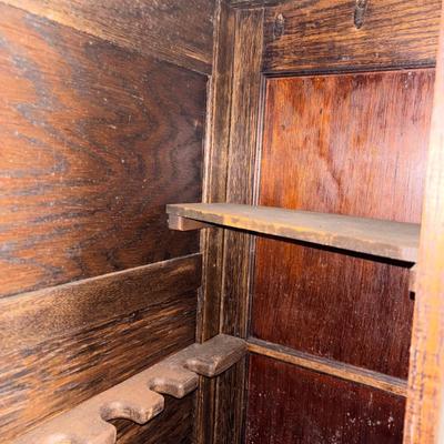 LOT 384: Vintage Wooden Gun Cabinet