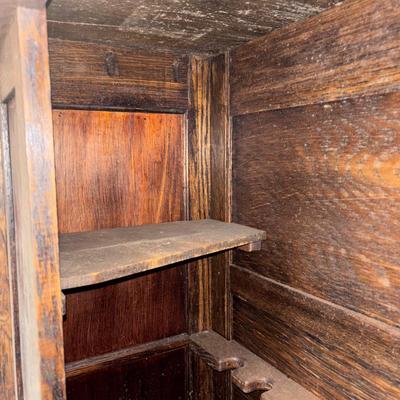 LOT 384: Vintage Wooden Gun Cabinet