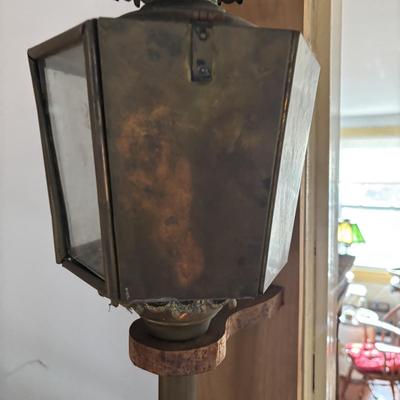 LOT 385: Vintage Eagle Brass Hexagonal Carriage Lantern