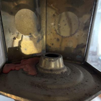 LOT 385: Vintage Eagle Brass Hexagonal Carriage Lantern