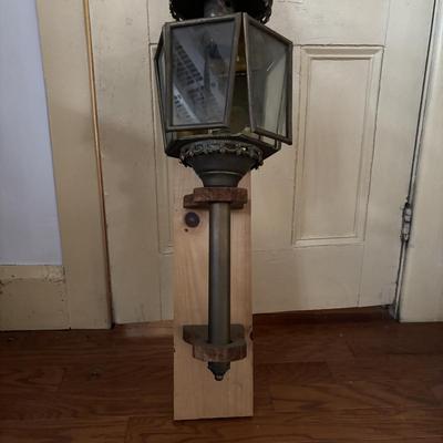 LOT 385: Vintage Eagle Brass Hexagonal Carriage Lantern
