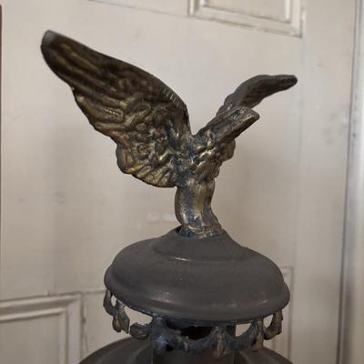 LOT 386: Vintage Eagle Brass Hexagonal Carriage Lantern