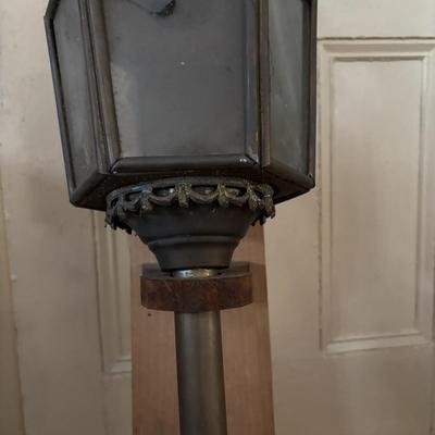 LOT 386: Vintage Eagle Brass Hexagonal Carriage Lantern