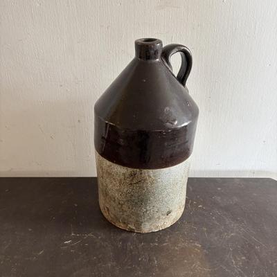 LOT 389: Vintage Stoneware Finley Acker & Co. Cheese Crock & Stoneware Jug