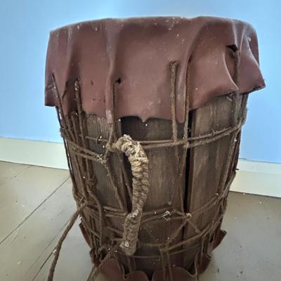 LOT 388: Boy Scott of America Collection: Handcrafted Barrel Drum & Miniature Canoes, Clothing w/Patches, Handbooks, Song Books &...