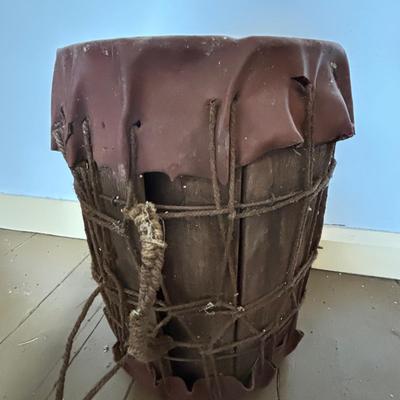 LOT 388: Boy Scott of America Collection: Handcrafted Barrel Drum & Miniature Canoes, Clothing w/Patches, Handbooks, Song Books &...