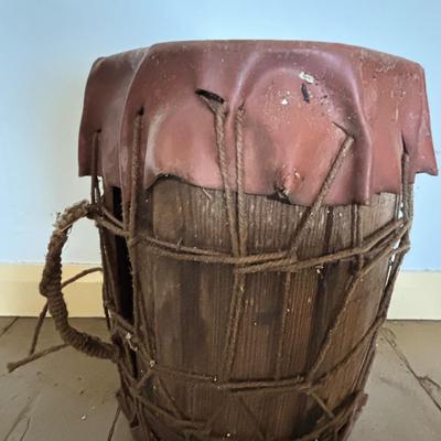 LOT 388: Boy Scott of America Collection: Handcrafted Barrel Drum & Miniature Canoes, Clothing w/Patches, Handbooks, Song Books &...