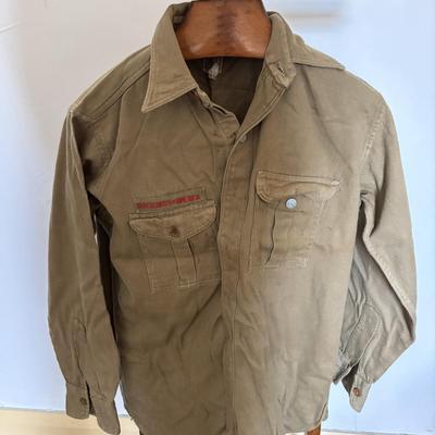 LOT 388: Boy Scott of America Collection: Handcrafted Barrel Drum & Miniature Canoes, Clothing w/Patches, Handbooks, Song Books &...