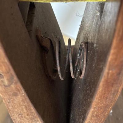 LOT 387: Early Antique Primitive Wooden Cobblers Tool Bench, Cobblers Anvil & Shoe Stand