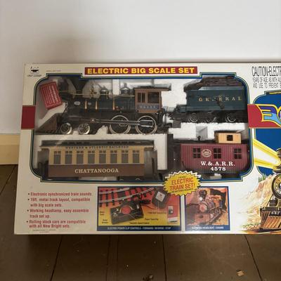 LOT 390: "Little Joe" N Scale Train Car Set, Bachman N Scale High Baller Train Set & New Bright Big Scale Electric Train Set