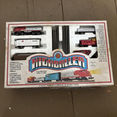 LOT 390: "Little Joe" N Scale Train Car Set, Bachman N Scale High Baller Train Set & New Bright Big Scale Electric Train Set