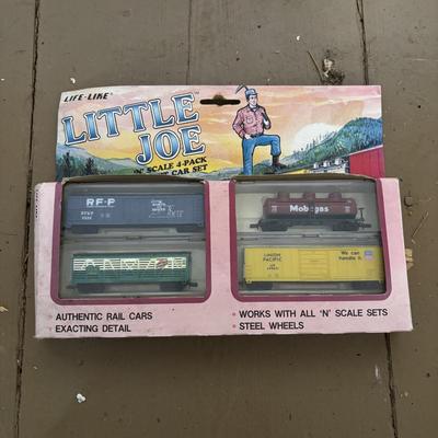 LOT 390: "Little Joe" N Scale Train Car Set, Bachman N Scale High Baller Train Set & New Bright Big Scale Electric Train Set