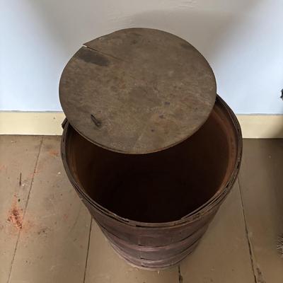 LOT 391: Antique Primitive Wooden Barrels