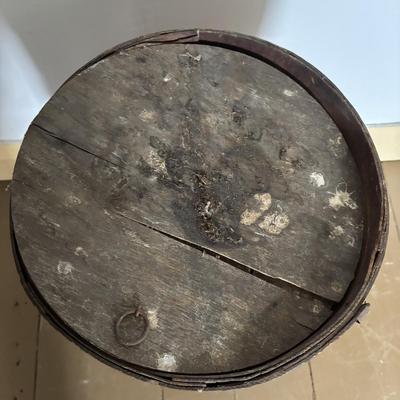 LOT 391: Antique Primitive Wooden Barrels
