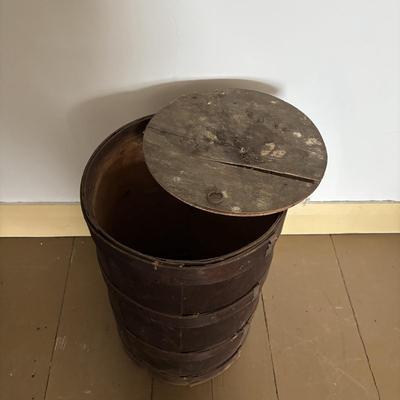 LOT 391: Antique Primitive Wooden Barrels