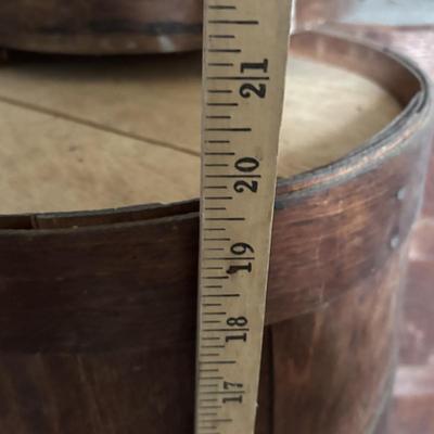 LOT 391: Antique Primitive Wooden Barrels