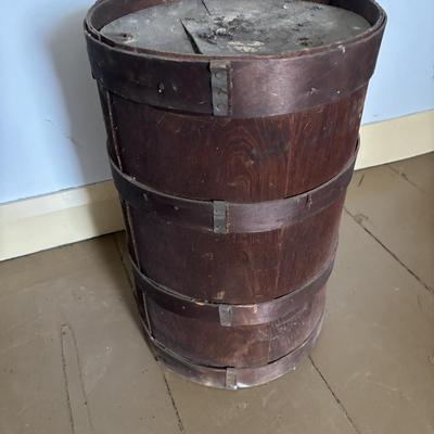 LOT 391: Antique Primitive Wooden Barrels