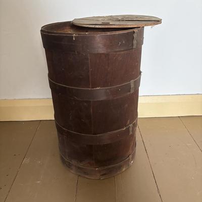 LOT 391: Antique Primitive Wooden Barrels