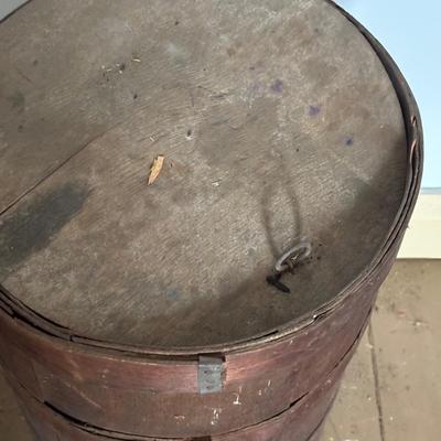 LOT 391: Antique Primitive Wooden Barrels