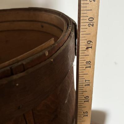 LOT 391: Antique Primitive Wooden Barrels