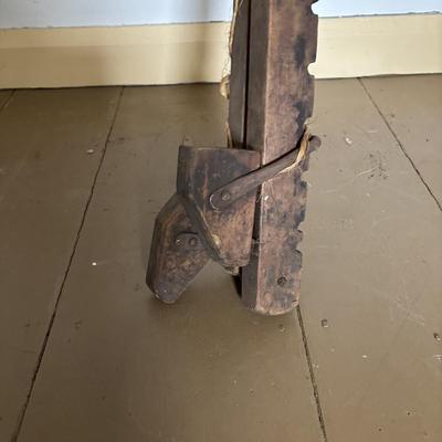 LOT 392: Antique Wooden Bar Clamps