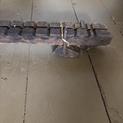 LOT 392: Antique Wooden Bar Clamps