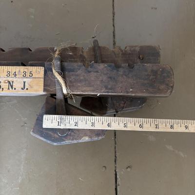 LOT 392: Antique Wooden Bar Clamps