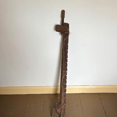 LOT 392: Antique Wooden Bar Clamps